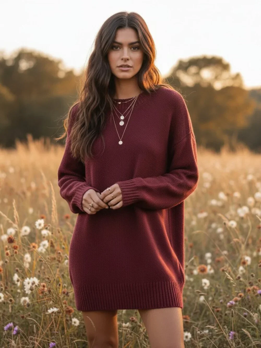 Asos 2 Burgundy Sweater Dress Cozy Rustic Cabin Whimsigoth Grunge Minimalist Mod